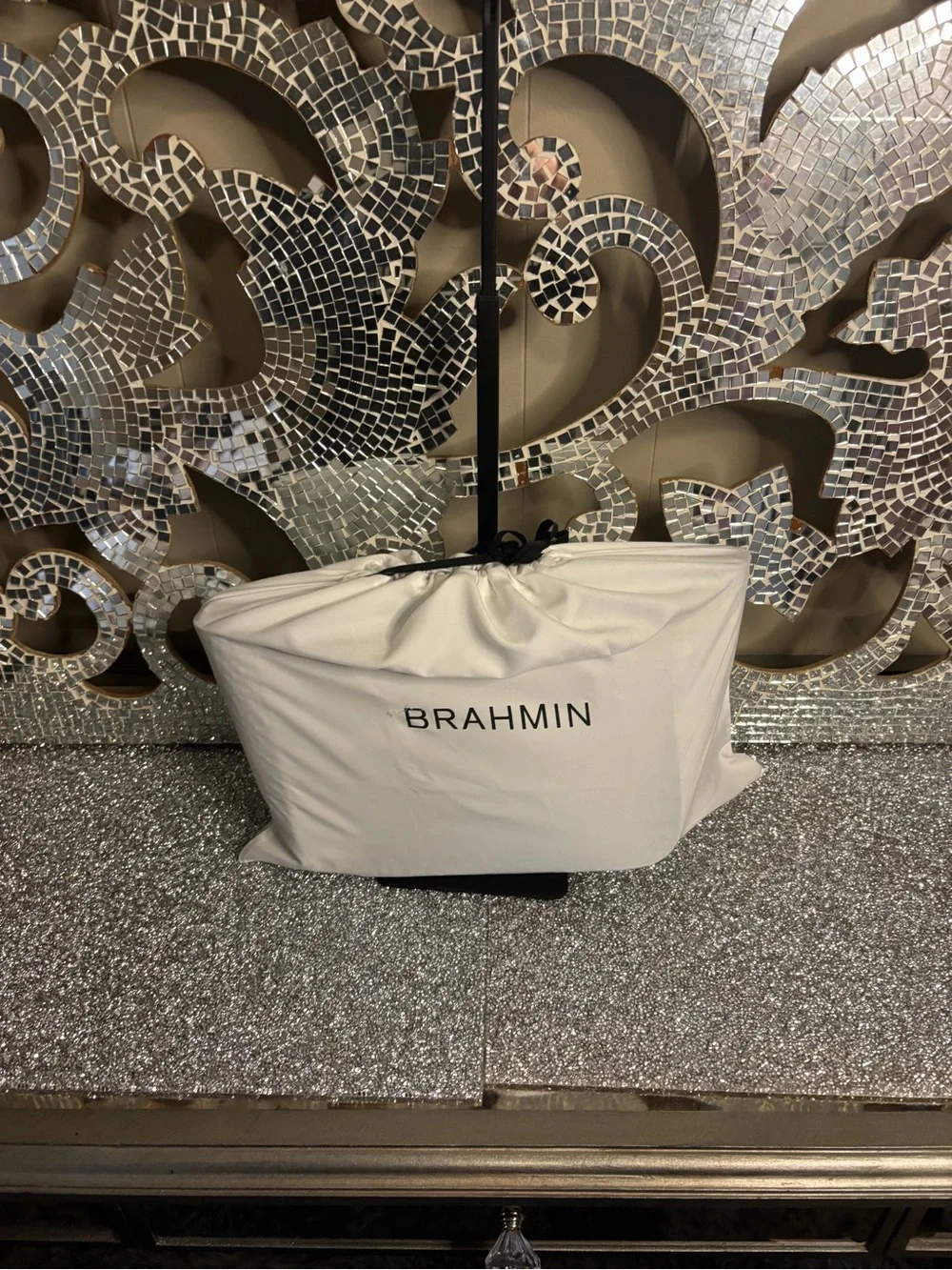 ⭐️Brahmin Green Croc-Embossed Satchel